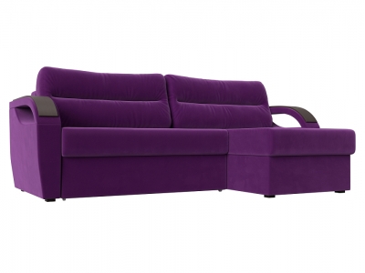 Угловой диван Форсайт (микровельвет фиолетовый)